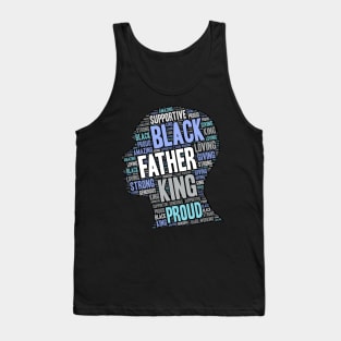 Black Man Father's Day Words in Afro Tank Top